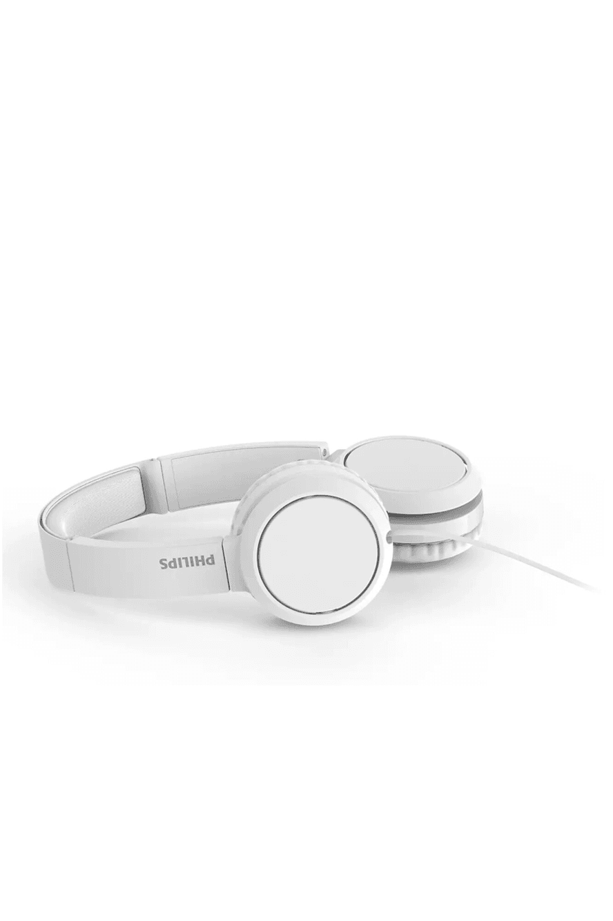 Auriculares Philips TAH4105/00 blancos en vista angulada