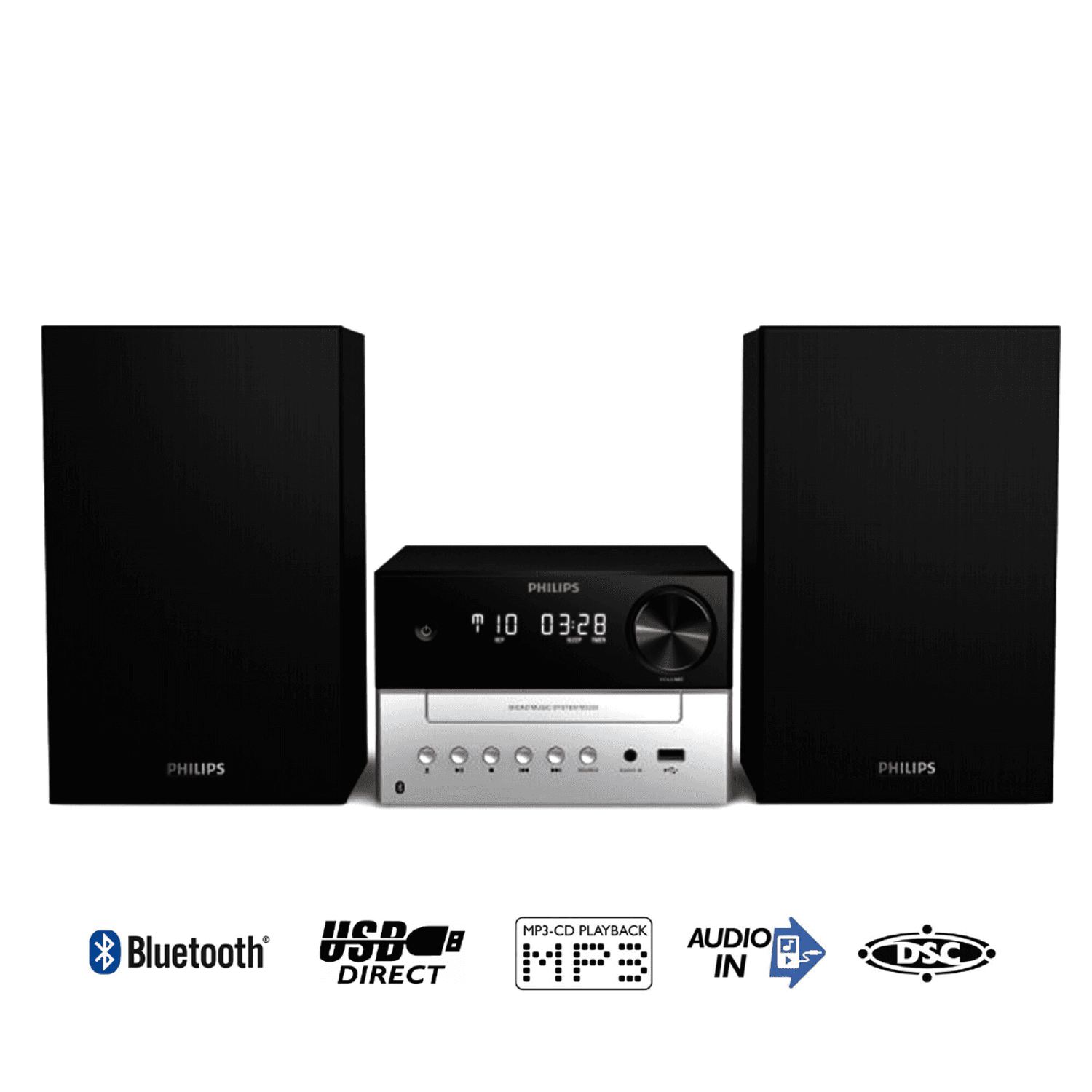 Microsistema Philips TAM3205M2/77 con parlantes de estante