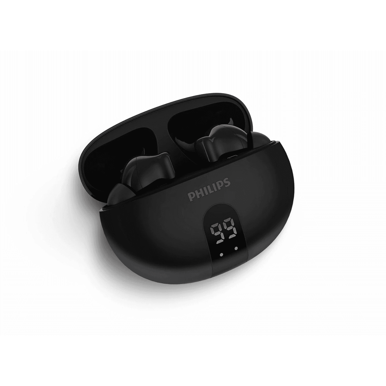 Estuche de carga con pantalla de los auriculares Philips TAT3559BK/97