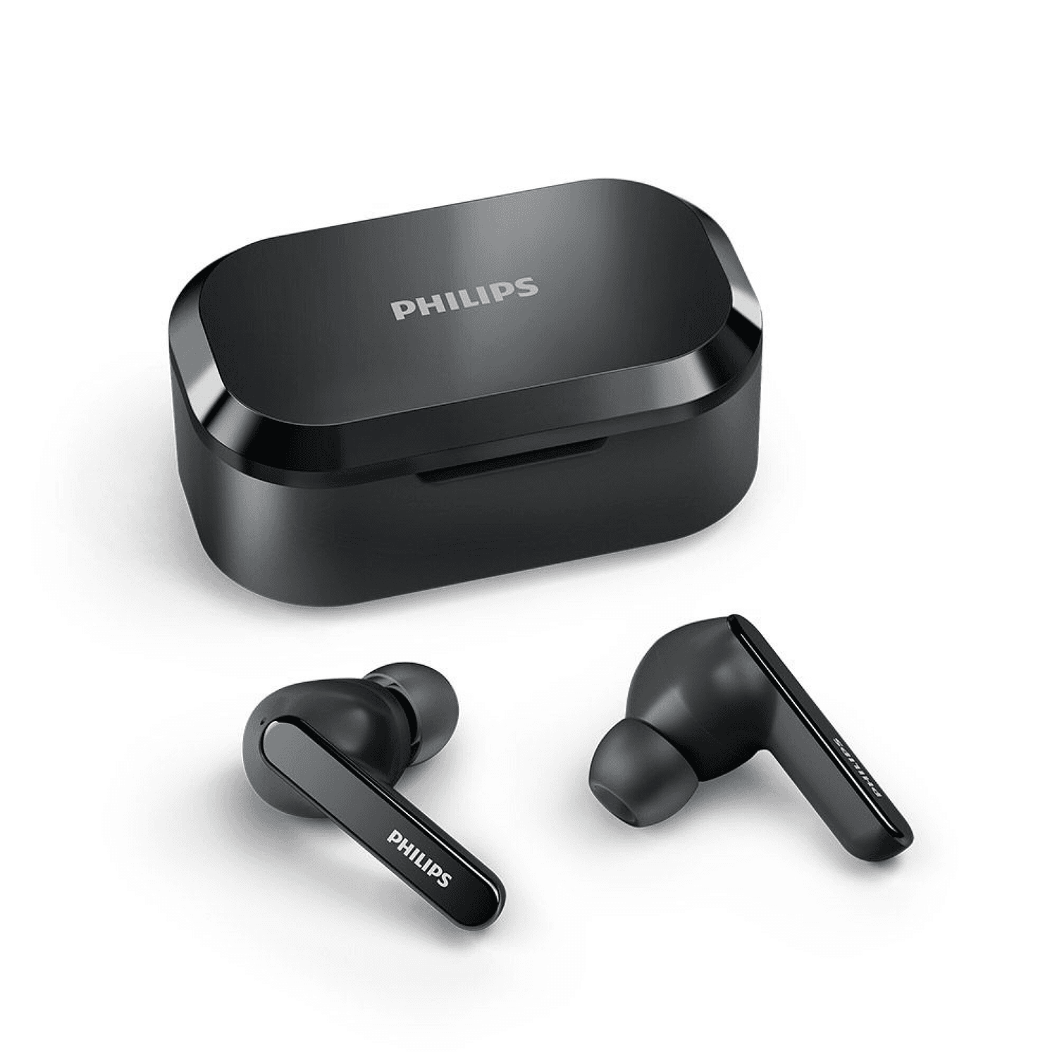 Auriculares true wireless Philips TAT5506BK/00 con su estuche