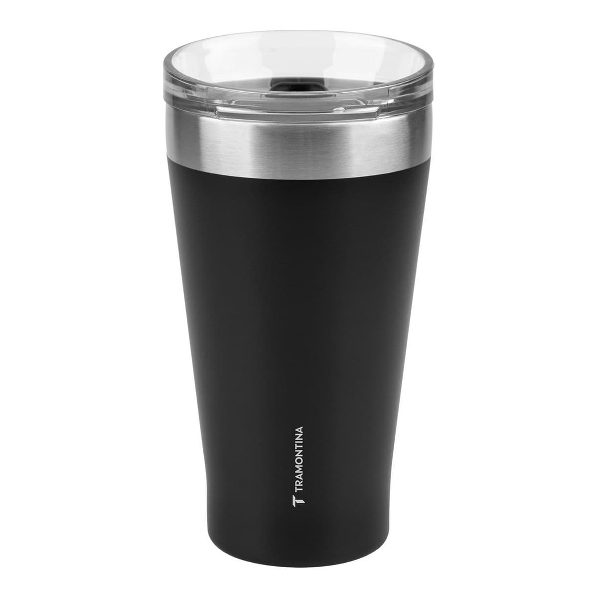 Vaso térmico Tramontina Exata negro de 550 ml, vista de detalle