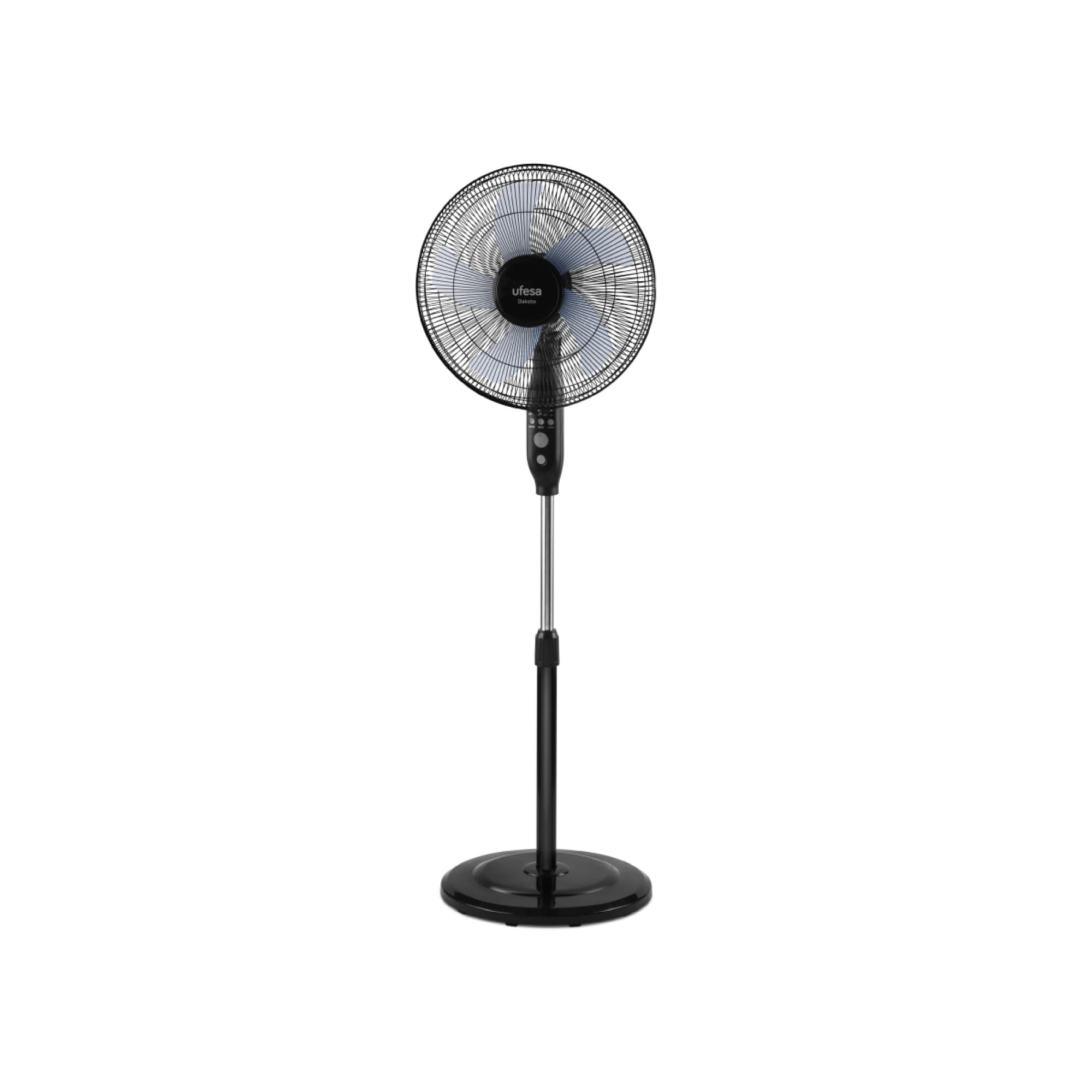 Ventilador de pie Ufesa Dakota de 40 cm, negro, con control remoto
