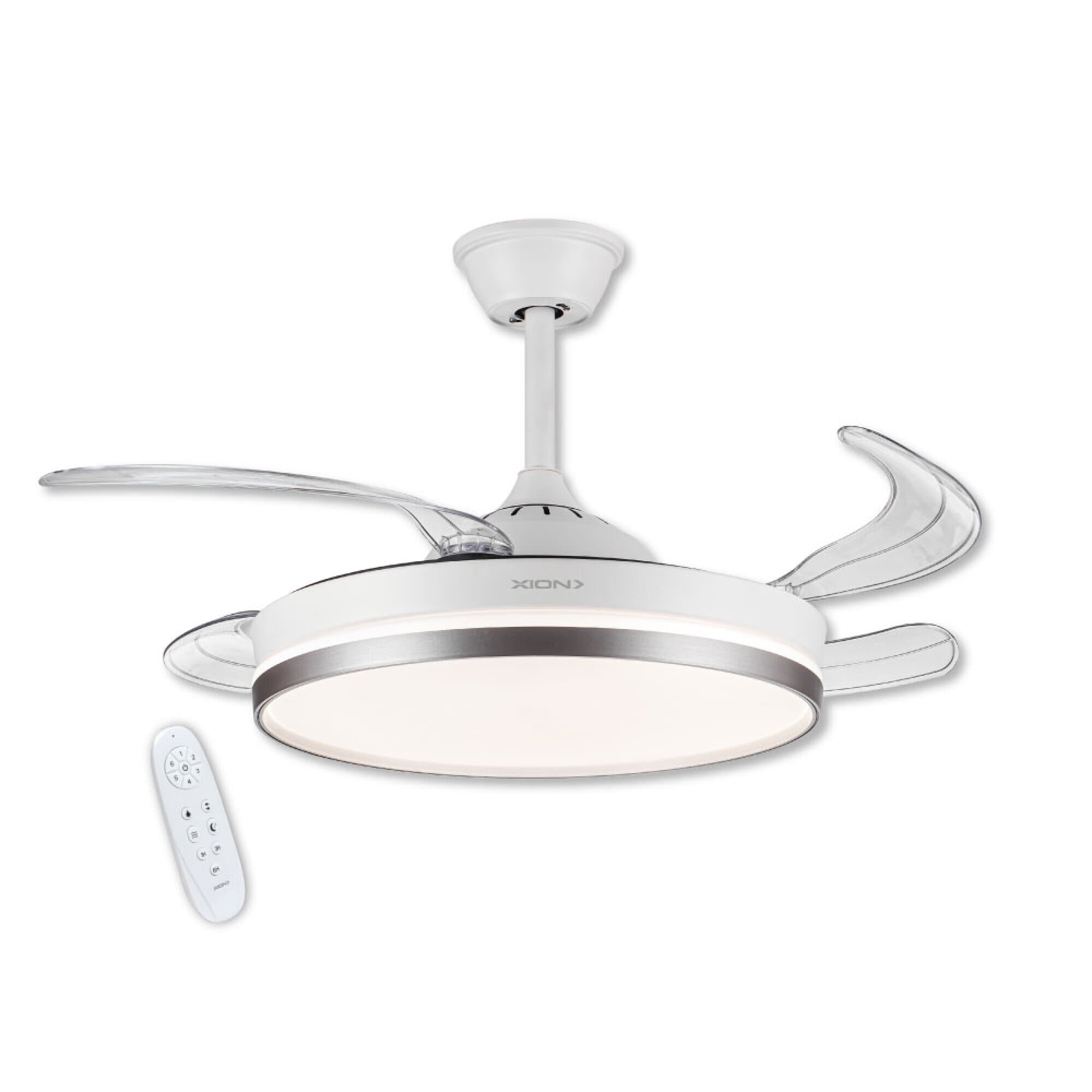 Ventilador de techo decorativo 42" con luz LED y control remoto - XION XI-V200T