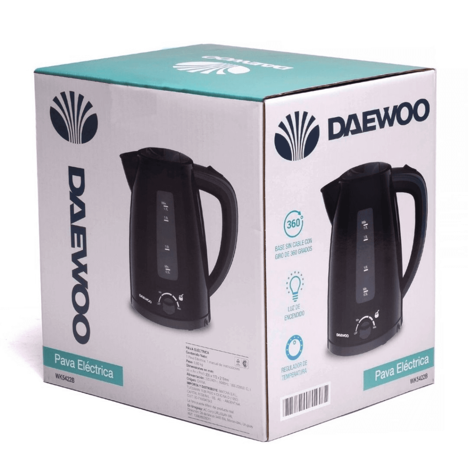 Caja de la jarra eléctrica Daewoo WK5422B