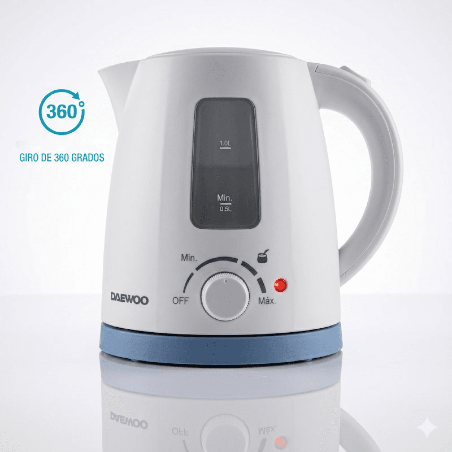 Jarra eléctrica Daewoo WK5422W con base giratoria de 360 grados