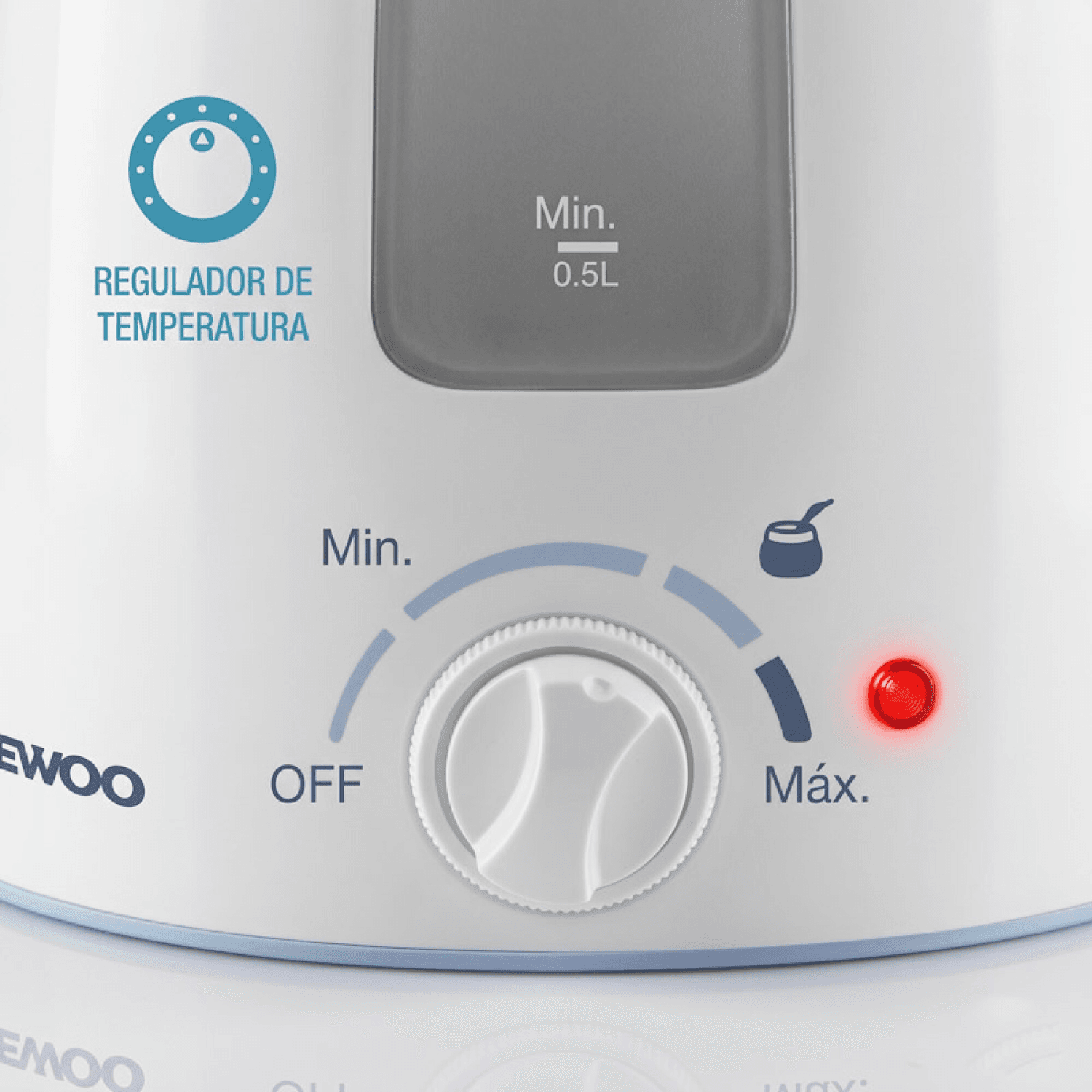 Selector de temperatura de la jarra Daewoo WK5422W con posición para mate