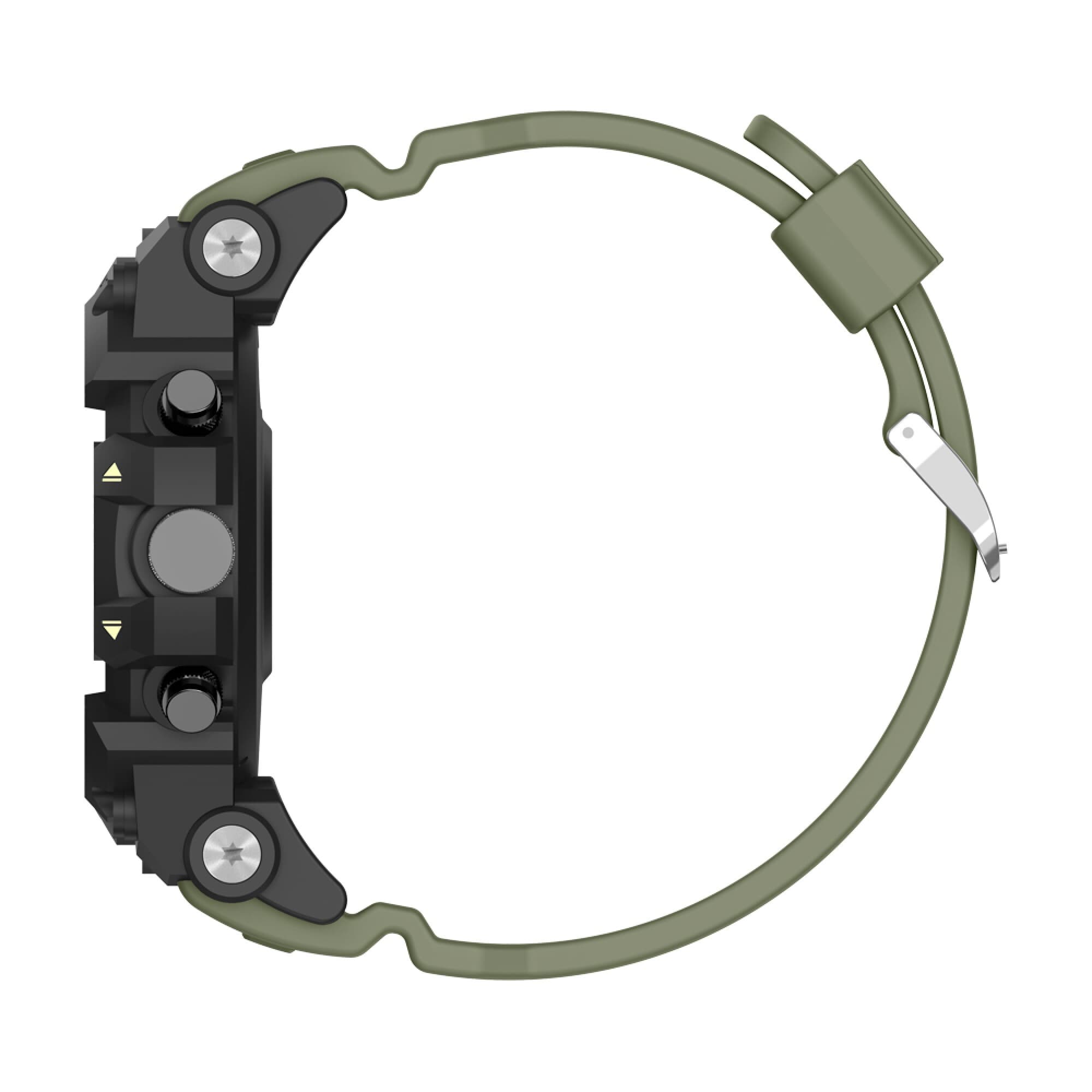 Smartwatch XION X-WATCH100 de perfil con malla verde