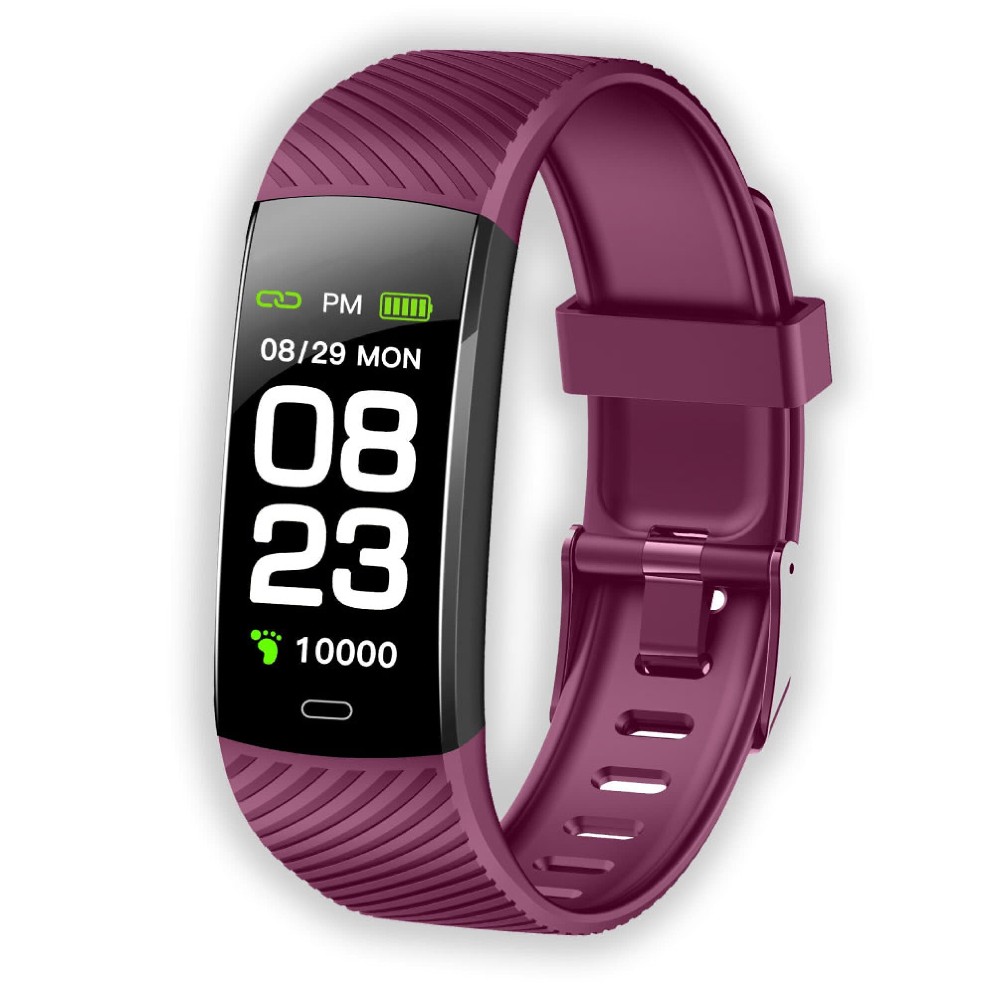 Smartwatch pulsera XION X-WATCH55 con malla bordó