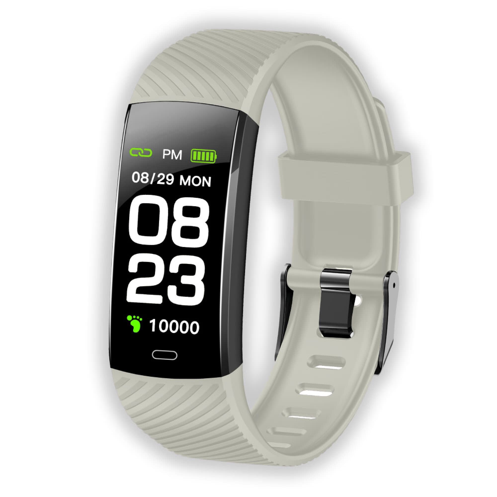 Smartwatch pulsera XION X-WATCH55 con malla gris claro