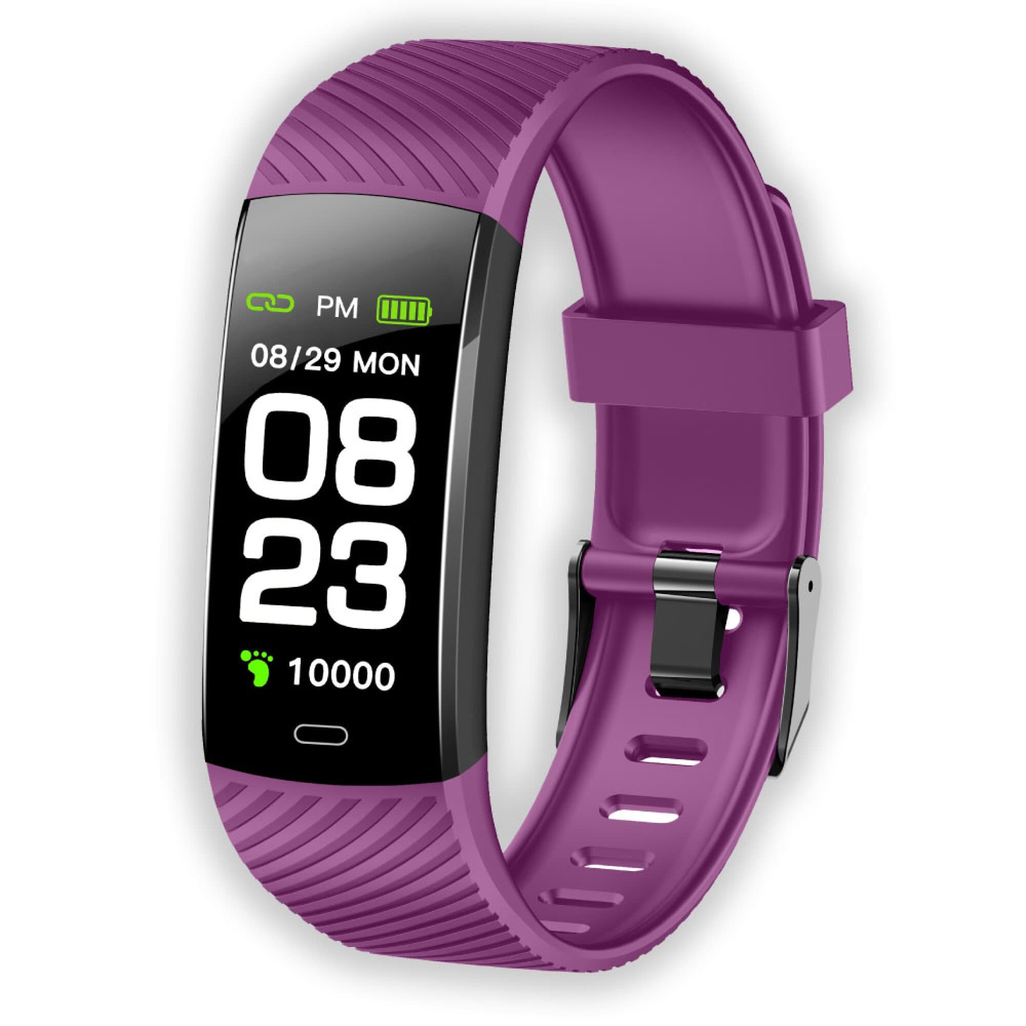 Smartwatch pulsera XION X-WATCH55 con malla violeta