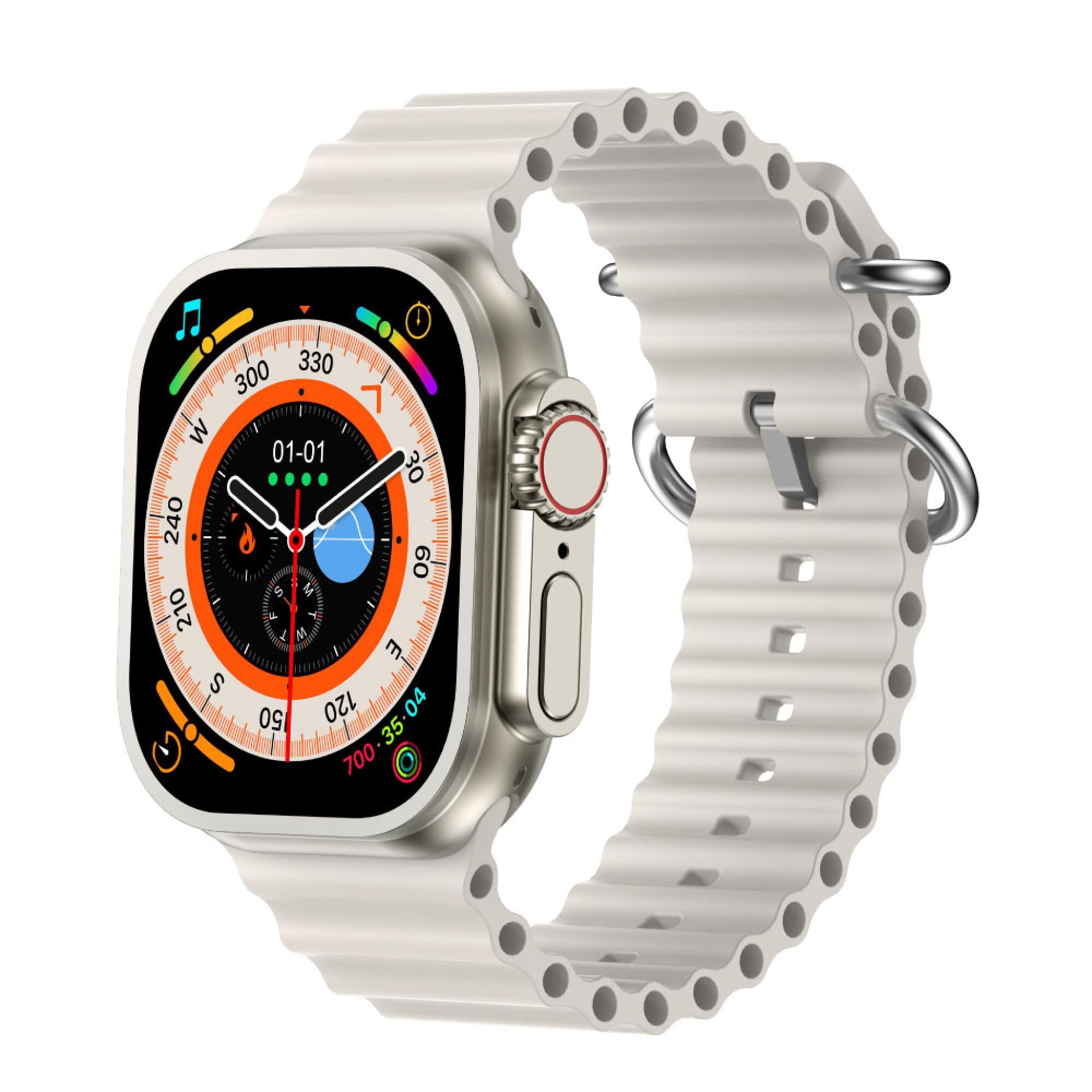 Smartwatch XION X-WATCH77 con malla blanca