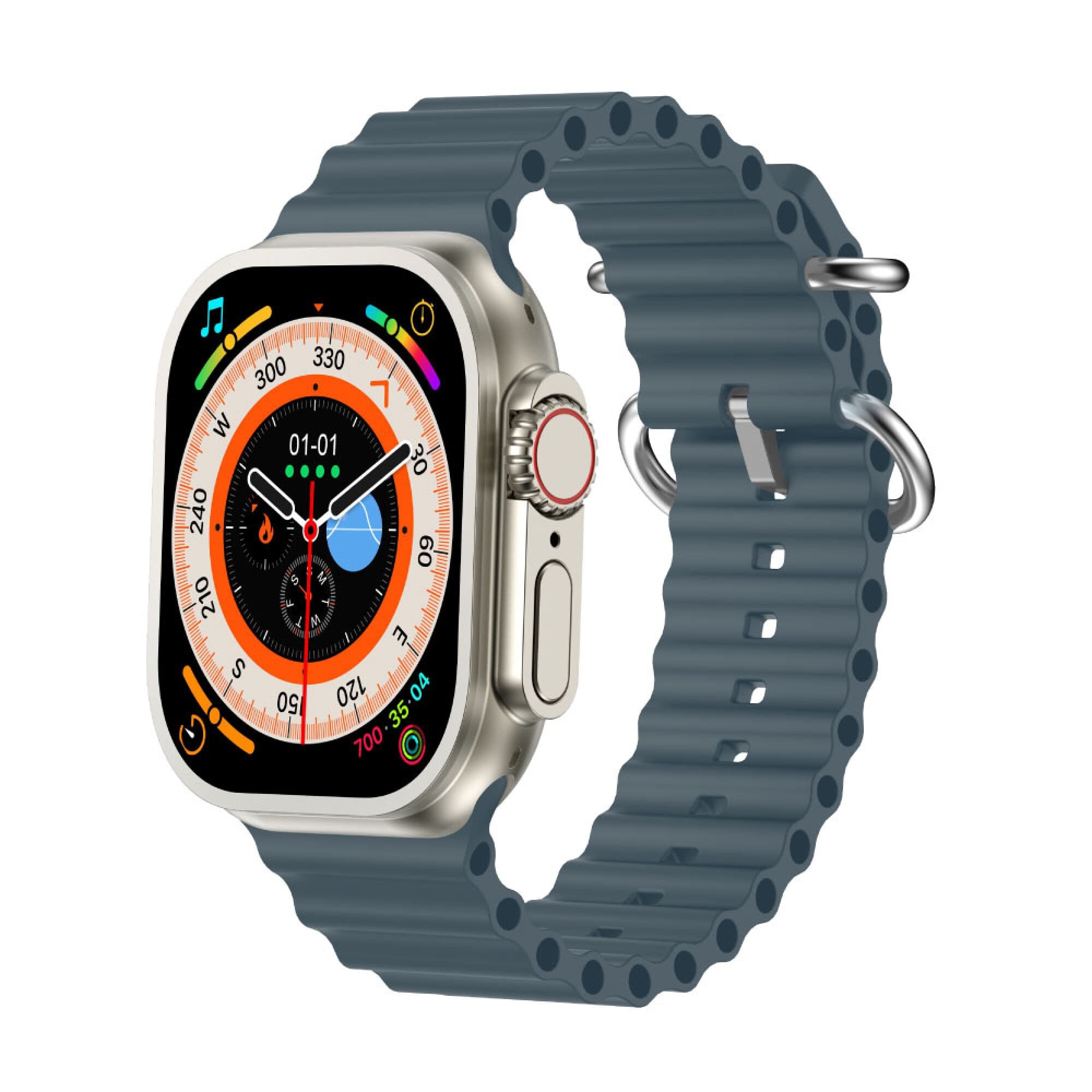Smartwatch XION X-WATCH77 con malla azul grisácea
