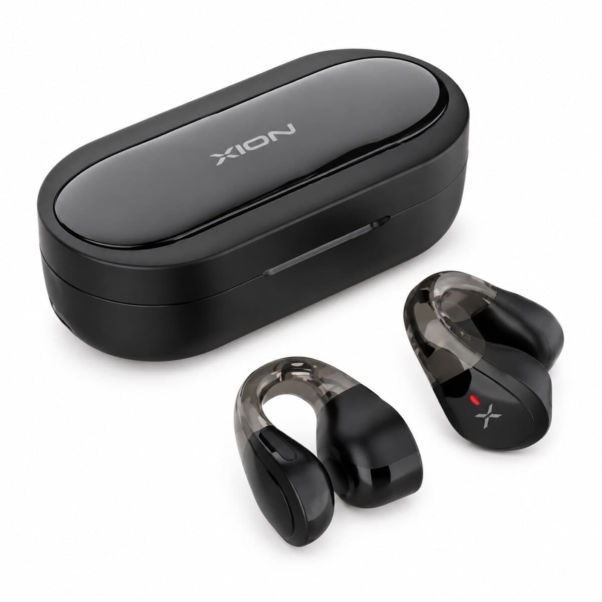 Auriculares bluetooth clip-ear XION XI-AUX250BT negros con estuche de carga