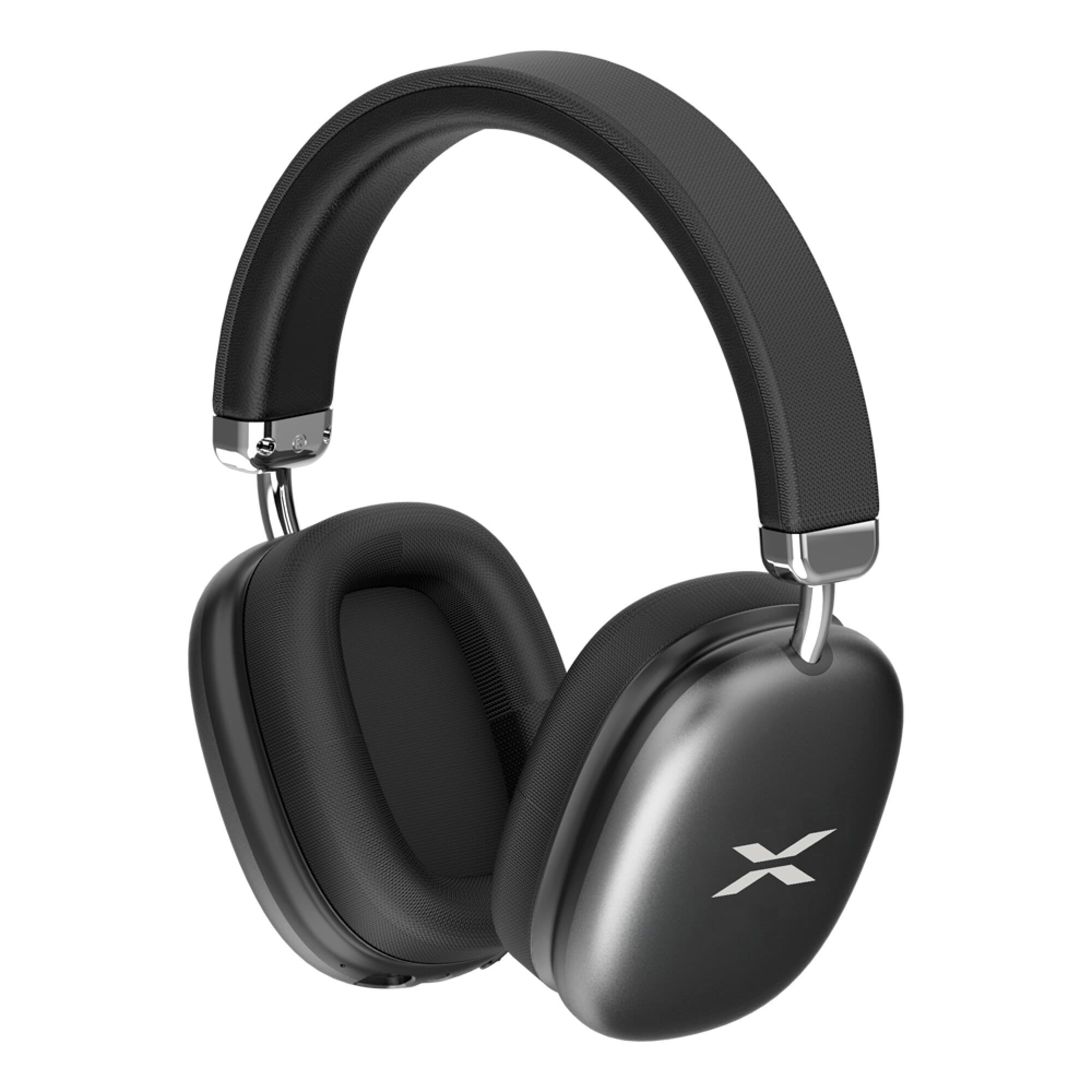 Auriculares inalámbricos XION XI-AUX300 con diadema, vista en tres cuartos