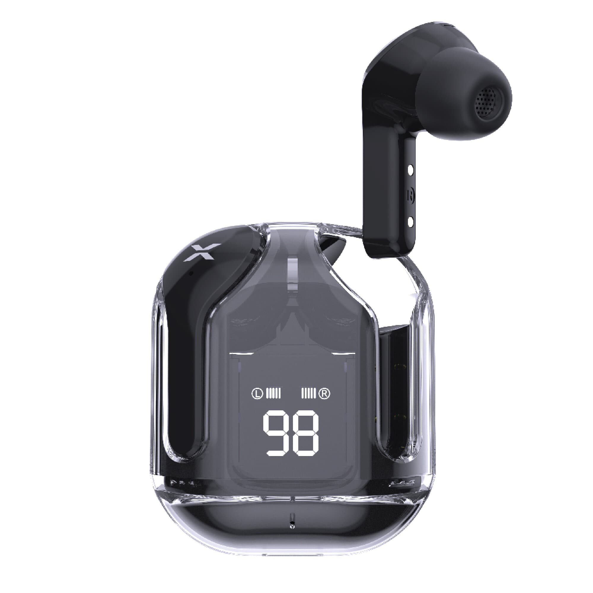 Auriculares Bluetooth XION XI-AUX400 negros con estuche de carga