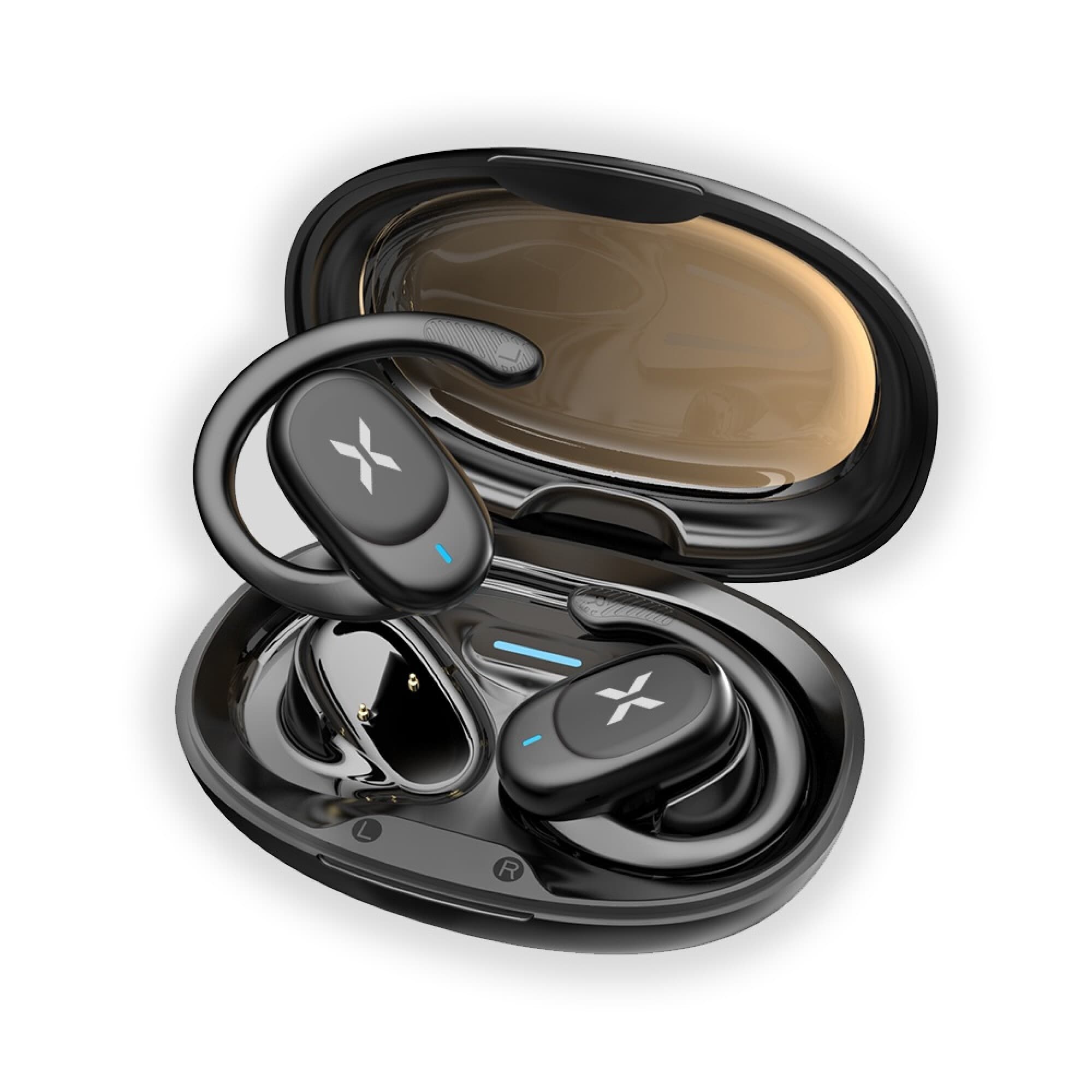 Auriculares inalámbricos XION XI-AUX500 con gancho y base de carga