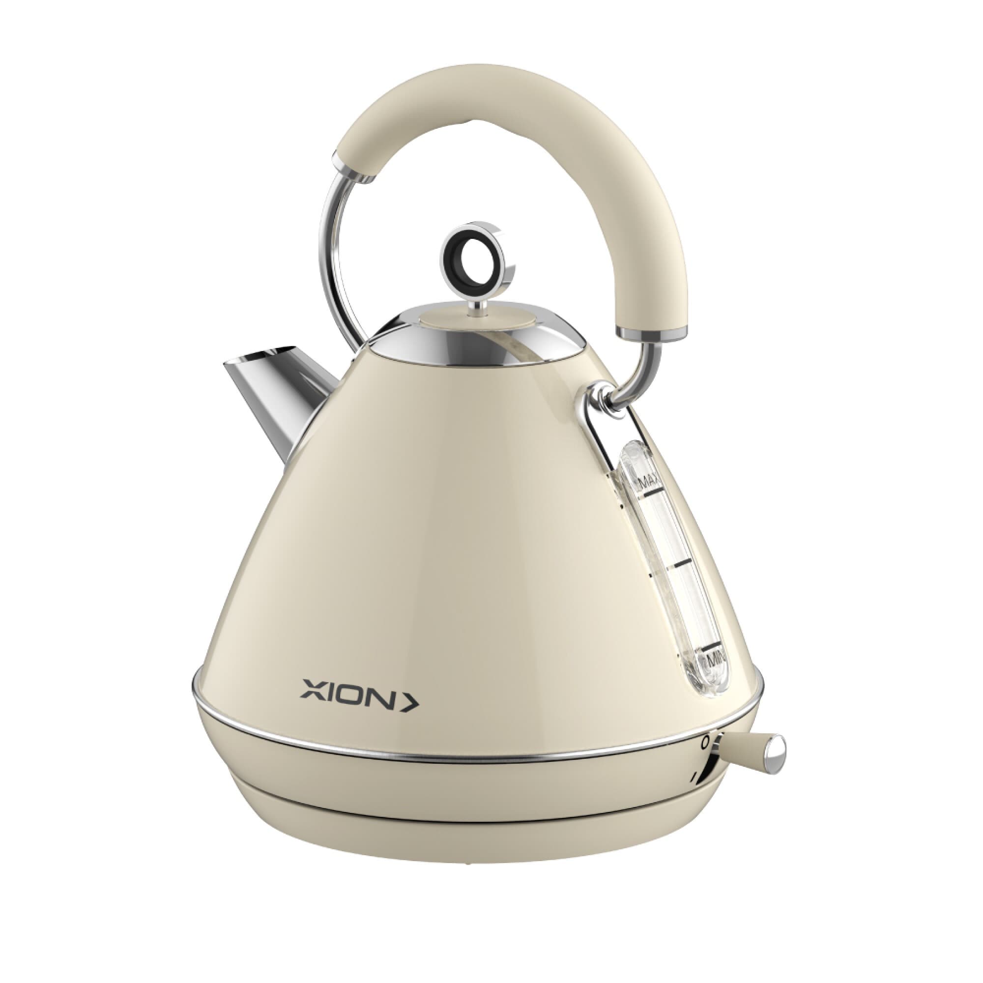 Jarra eléctrica retro XION XI-GL1973 de 1,7 L en color crema