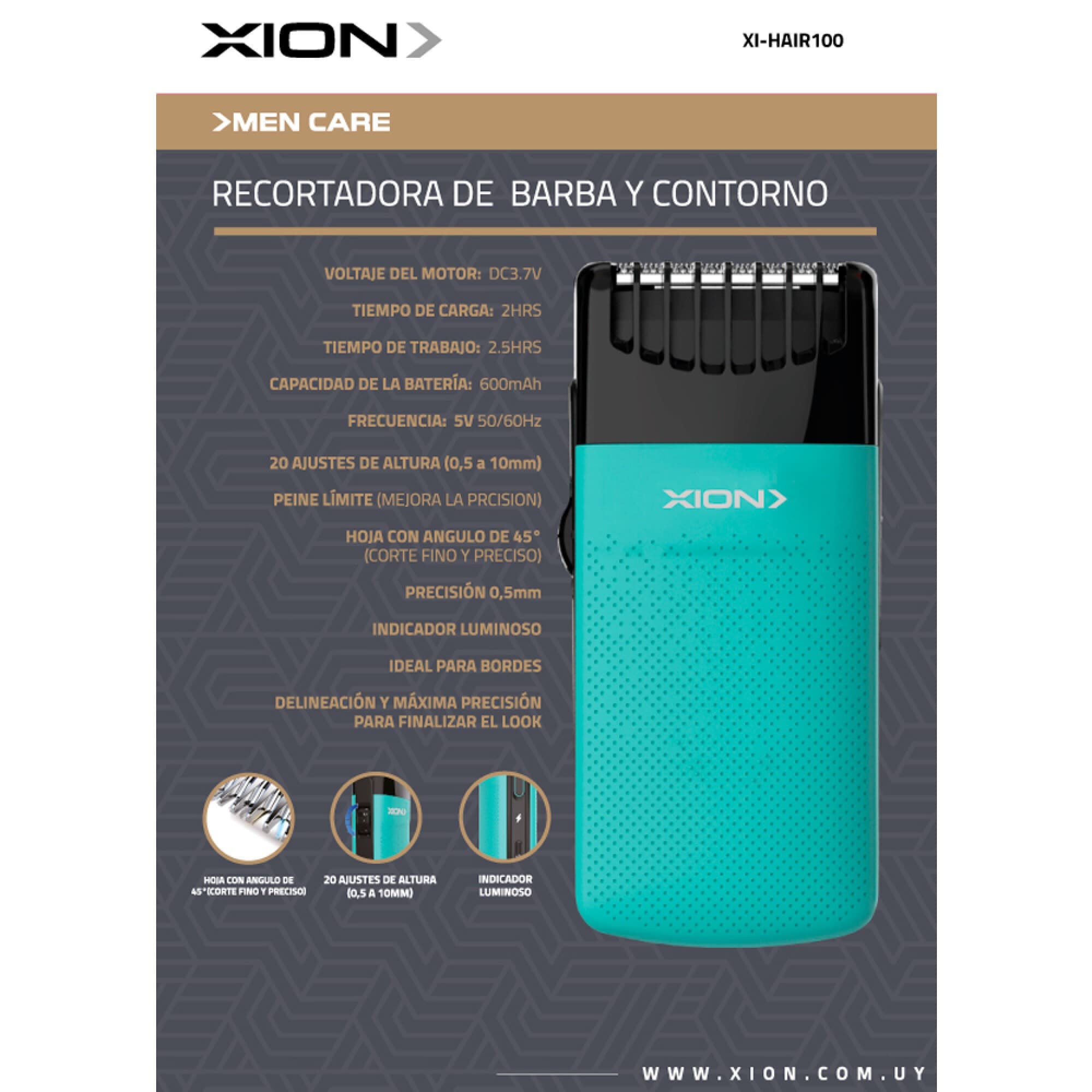 Ficha de la recortadora de barba XION XI-HAIR100