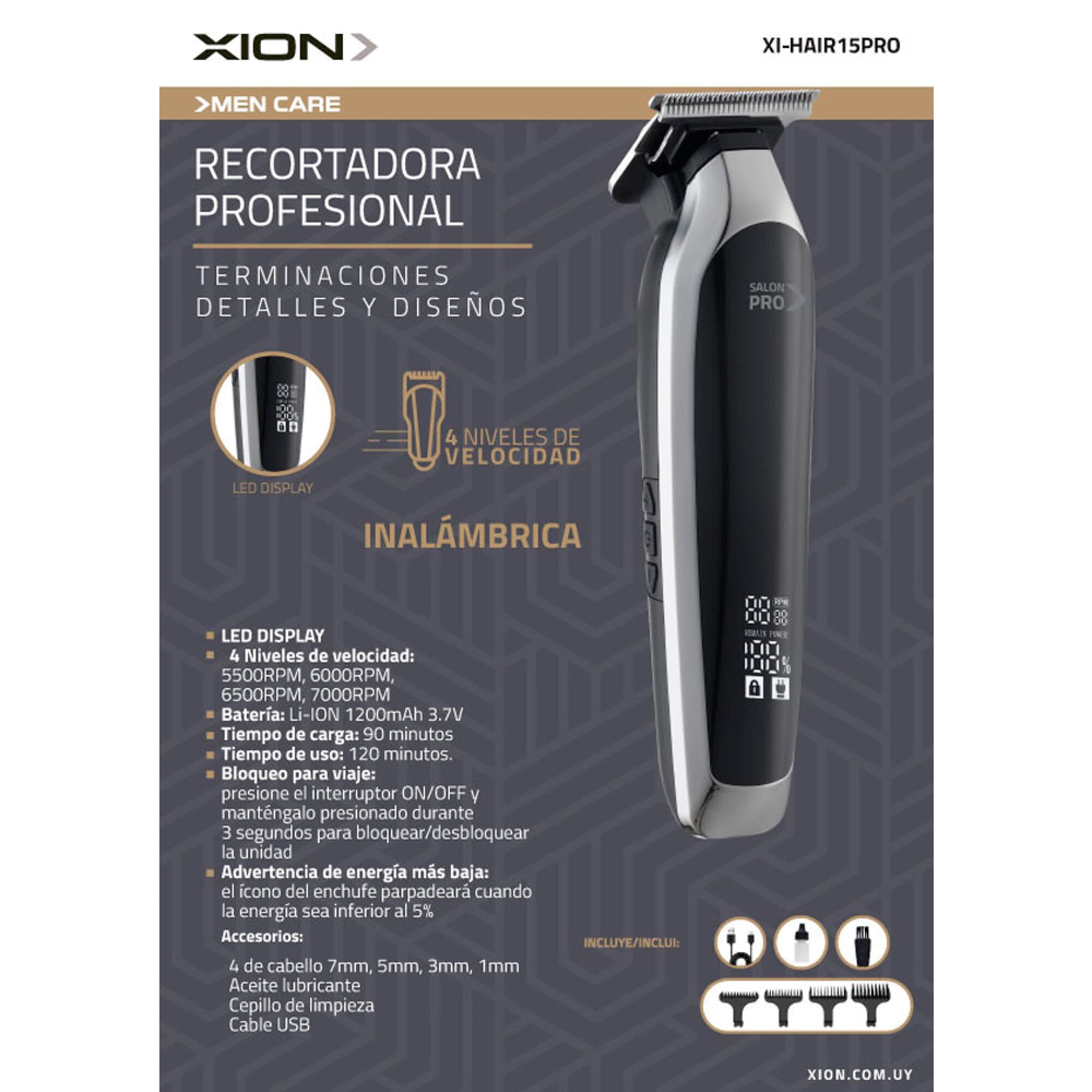 Ficha de la recortadora profesional XION XI-HAIR15PRO