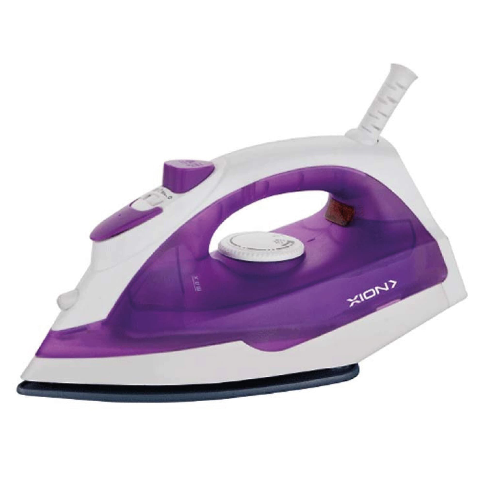 Plancha a vapor XION XI-IRON12 violeta y blanca con placa antiadherente