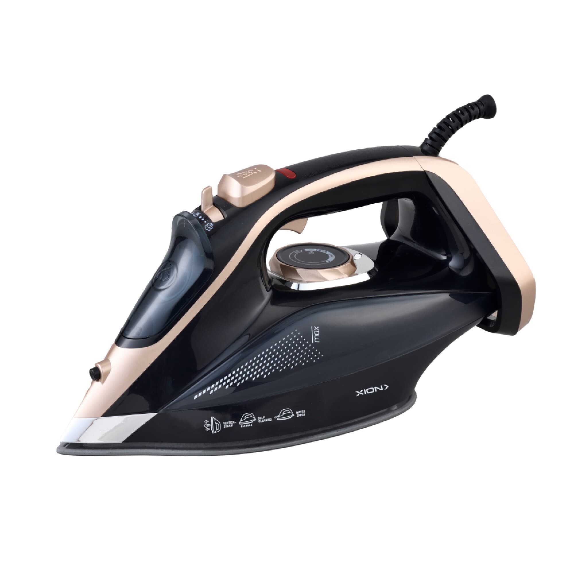 Plancha a vapor XION XI-IRON2600 negra con detalles dorados