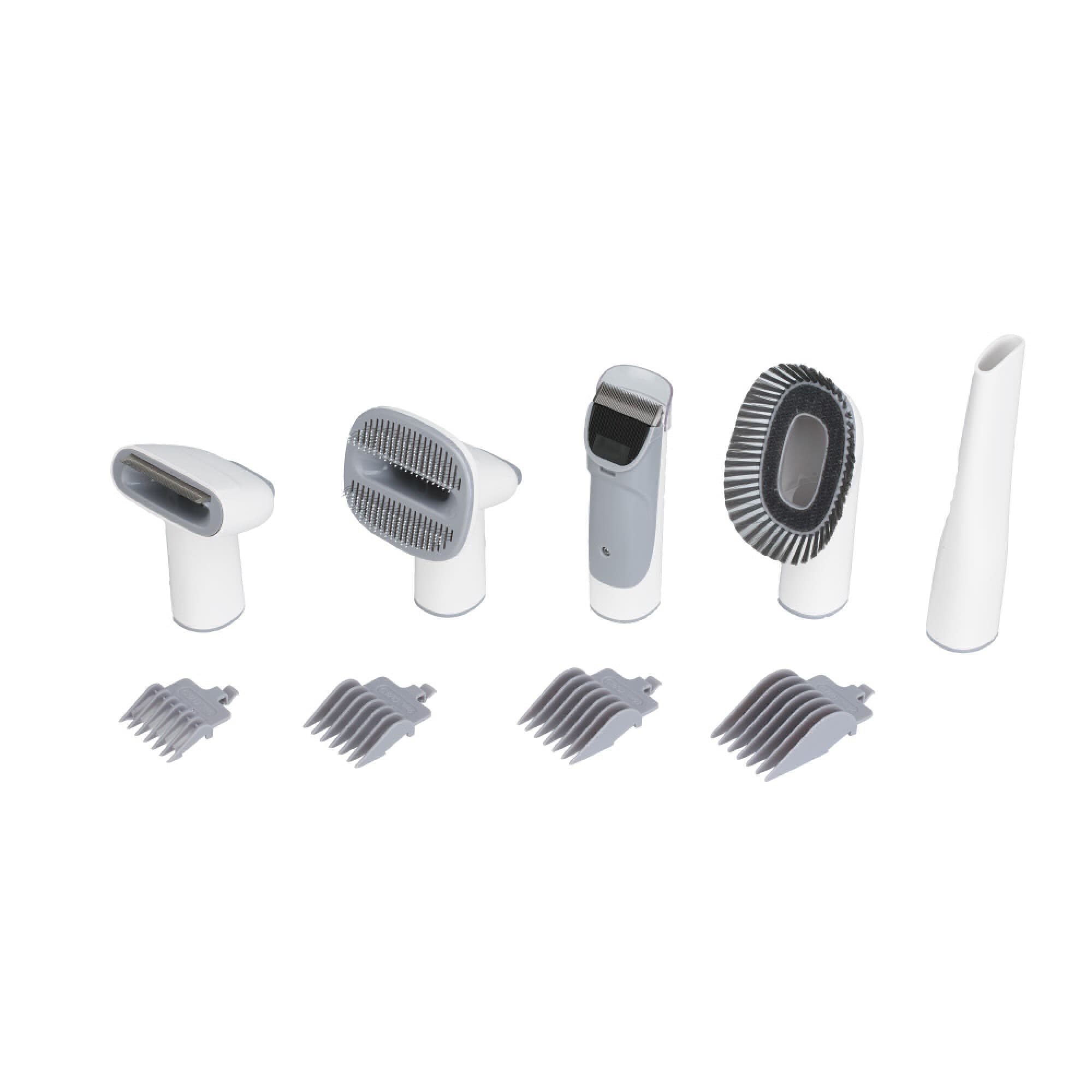 Accesorios del kit XION XI-MULTIPET: cepillos, peines y boquilla