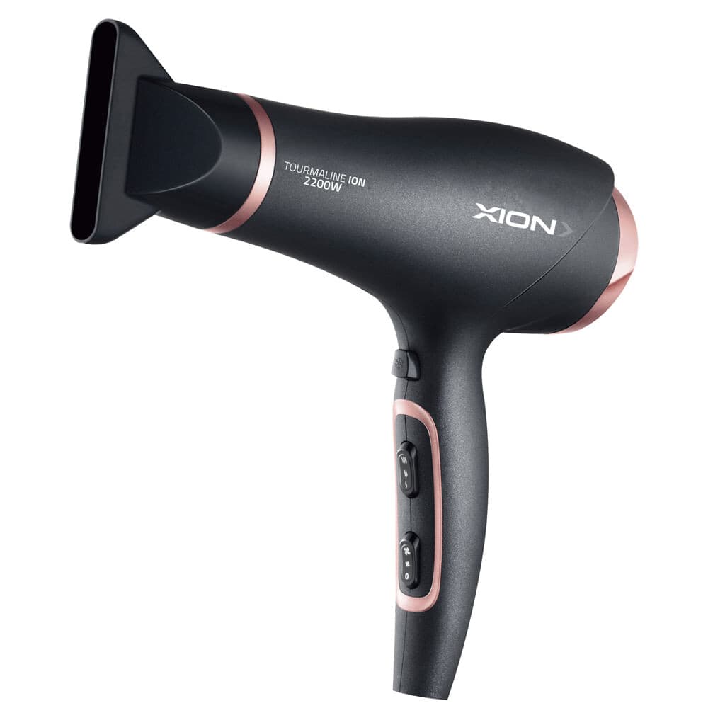 Secador de pelo XION XI-SE2205ION negro de 2200 W con boquilla