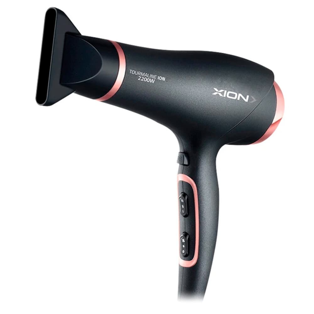 Secador de pelo iónico XION XI-SE2205ION negro, vista lateral