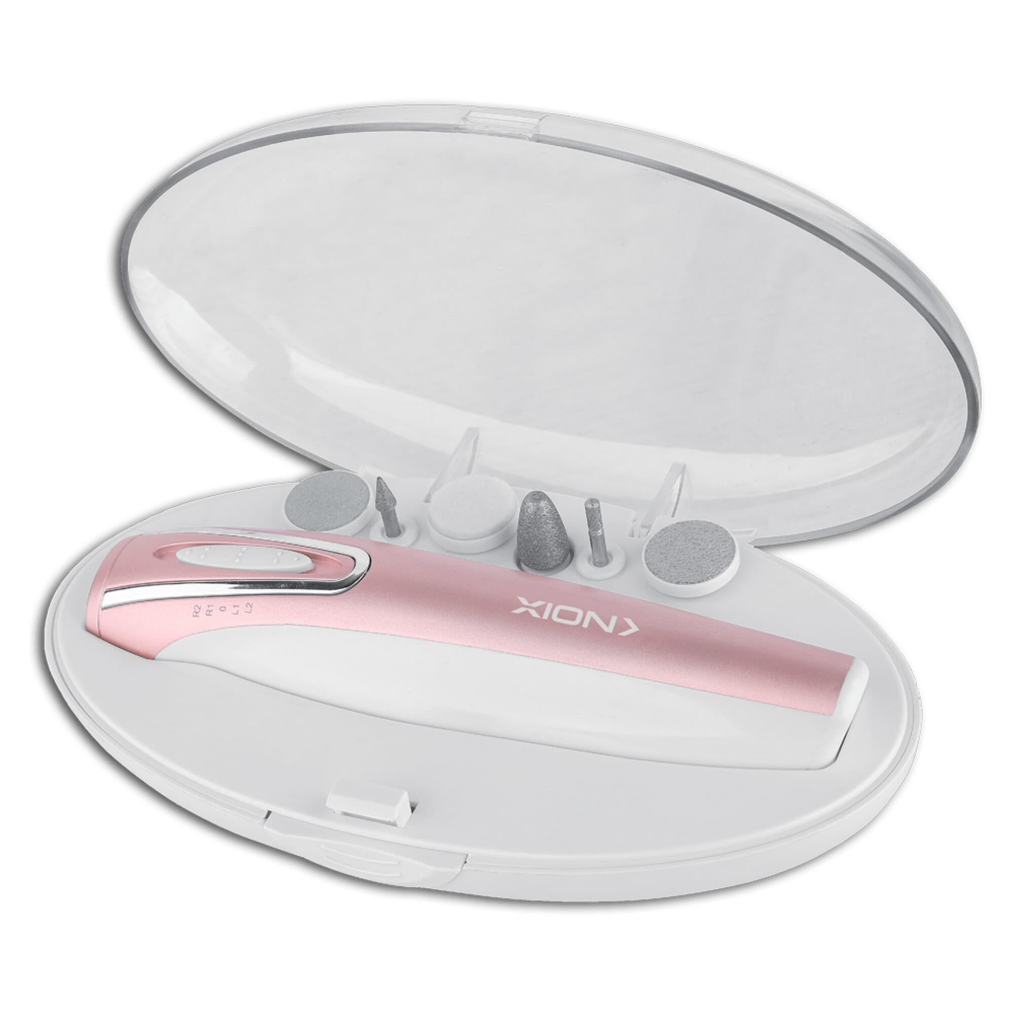 Kit de manicura y pedicura XION XI-SET rosa dentro de su estuche