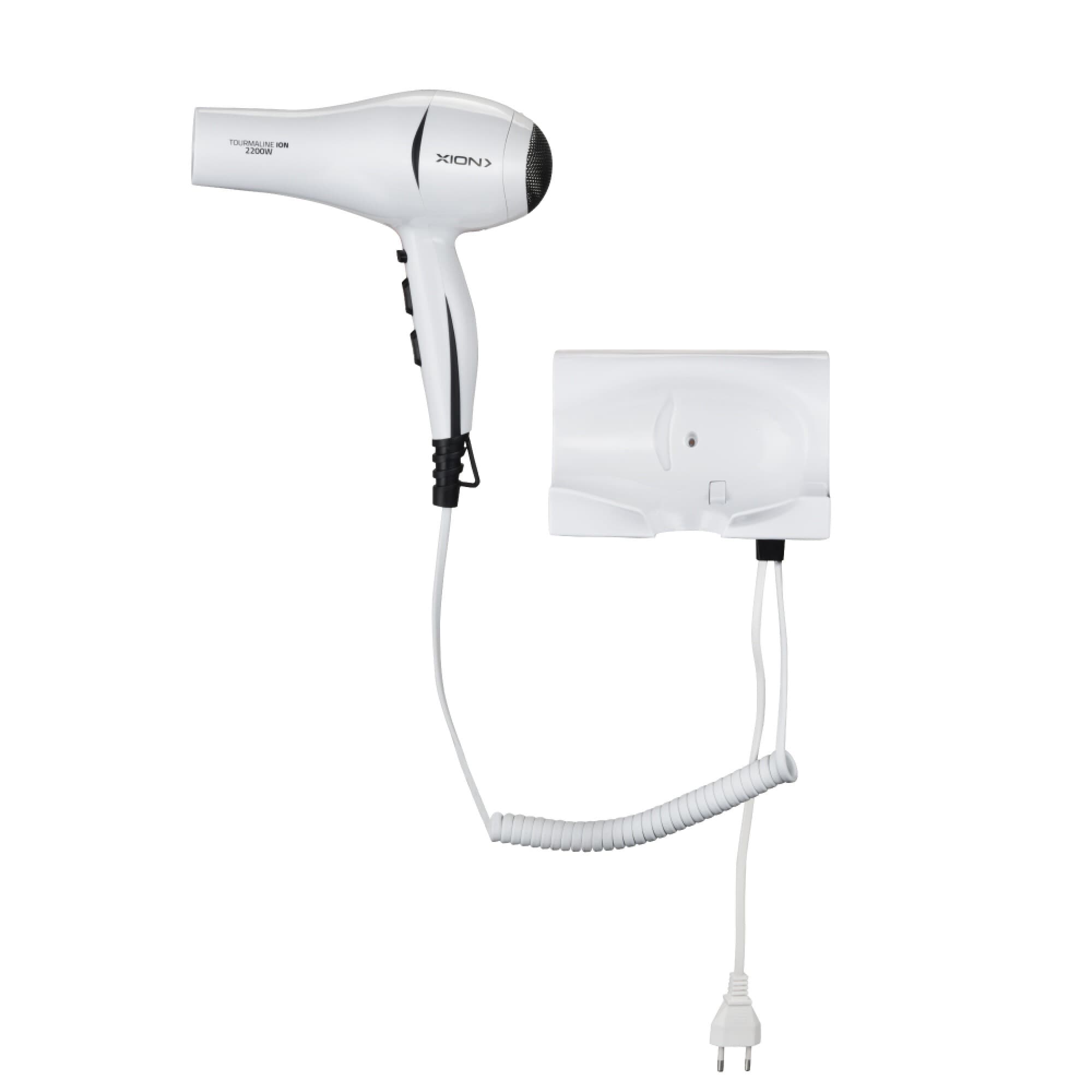 Secador XION XI-SEWALL con soporte de pared y cable espiralado