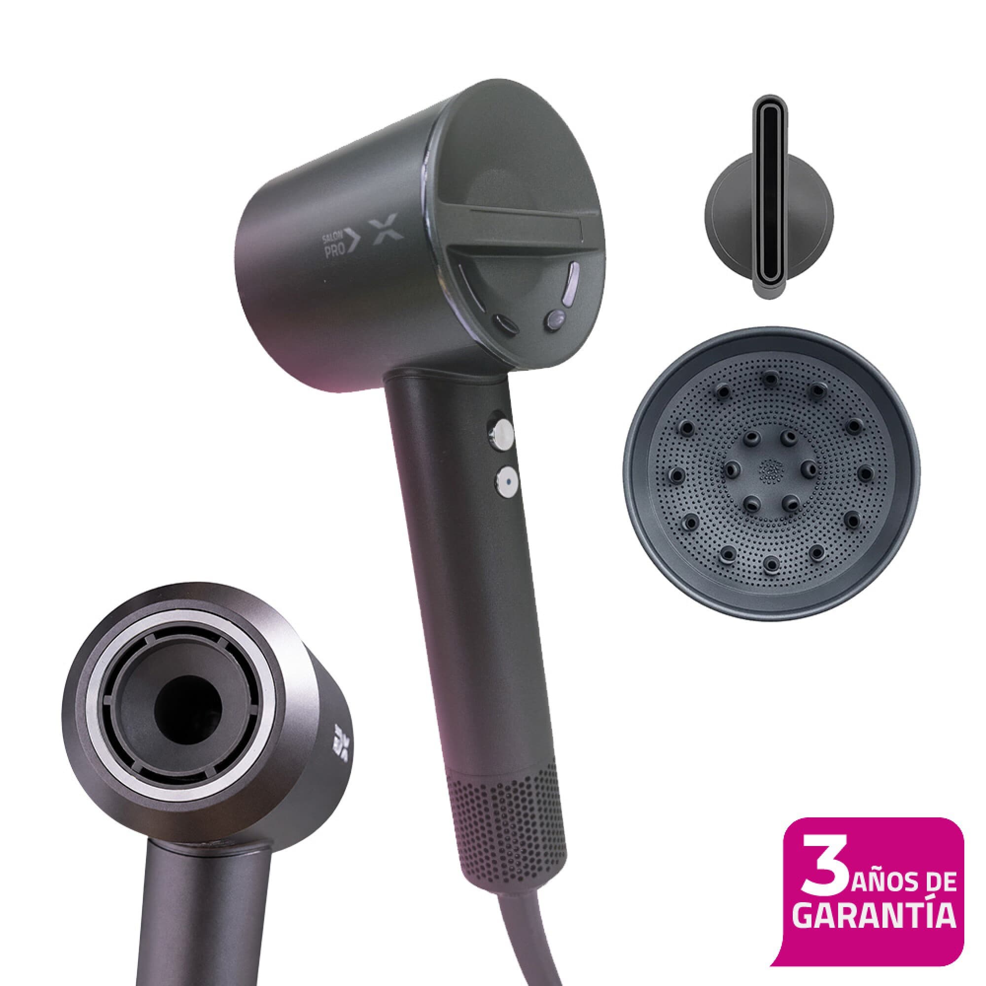 Secador XION XI-SONIC con difusor, boquilla y accesorios