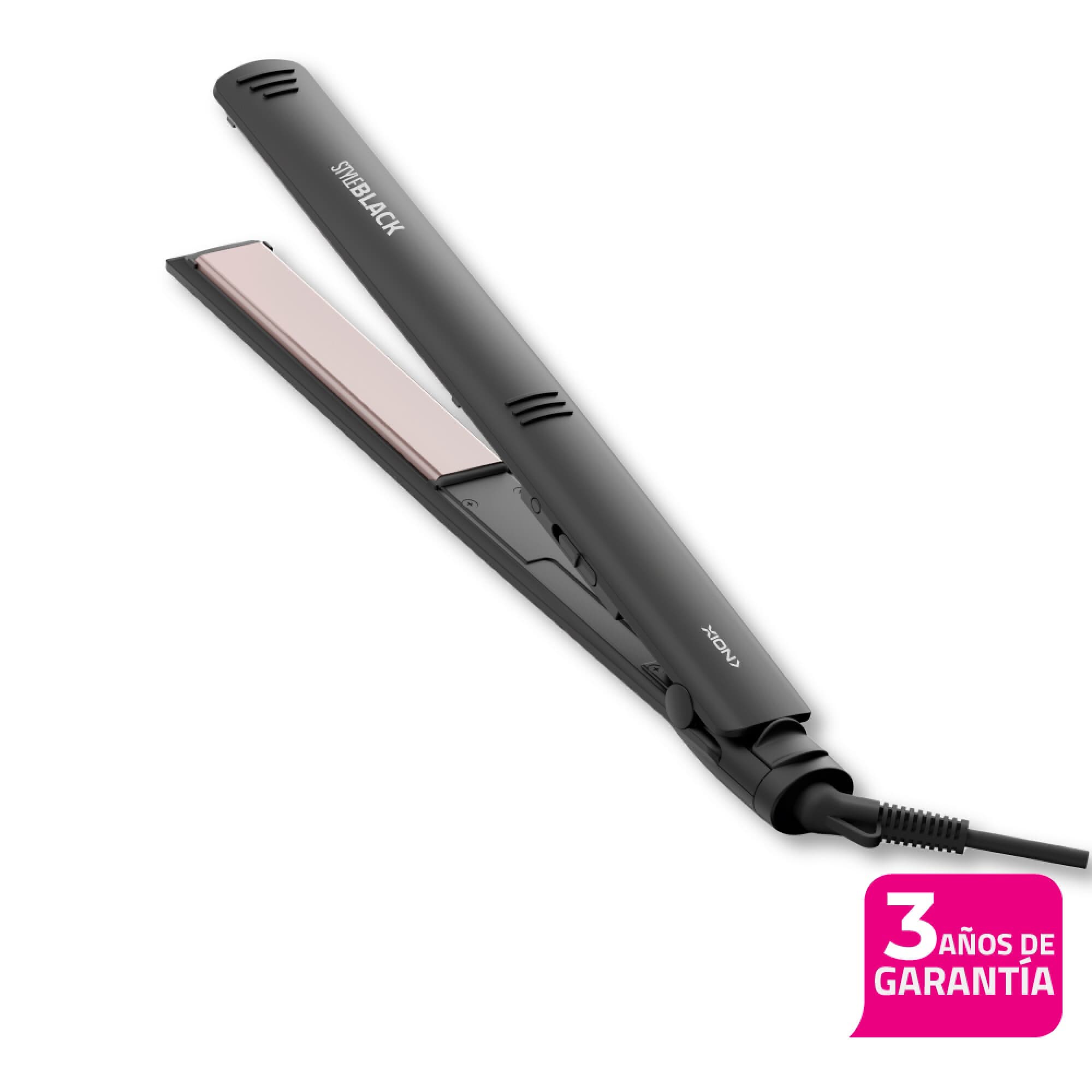 Planchita de pelo XION XI-STYLE negra con placa de tourmalina