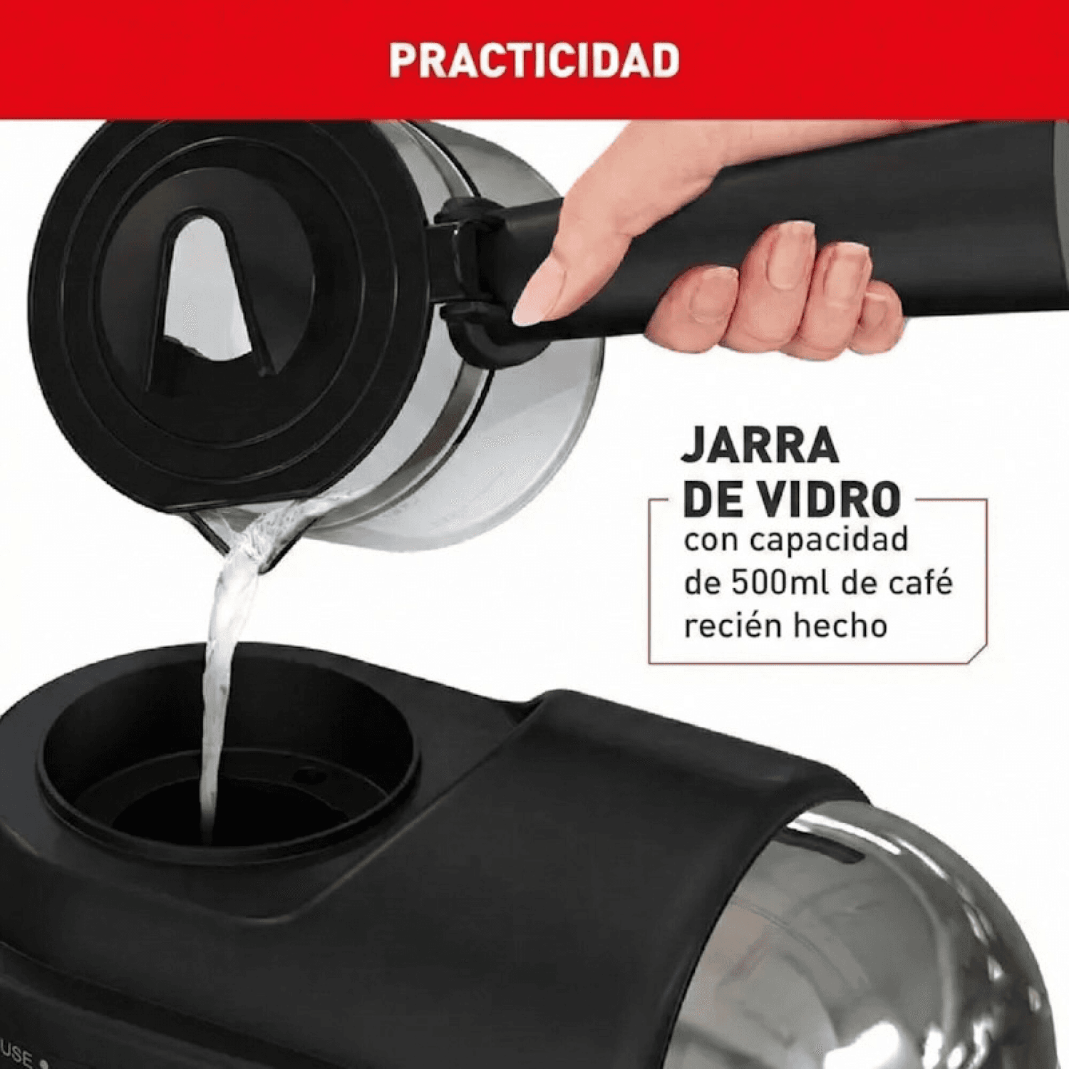 Jarra de vidrio de 500 mL de la cafetera Arno XP1728B2