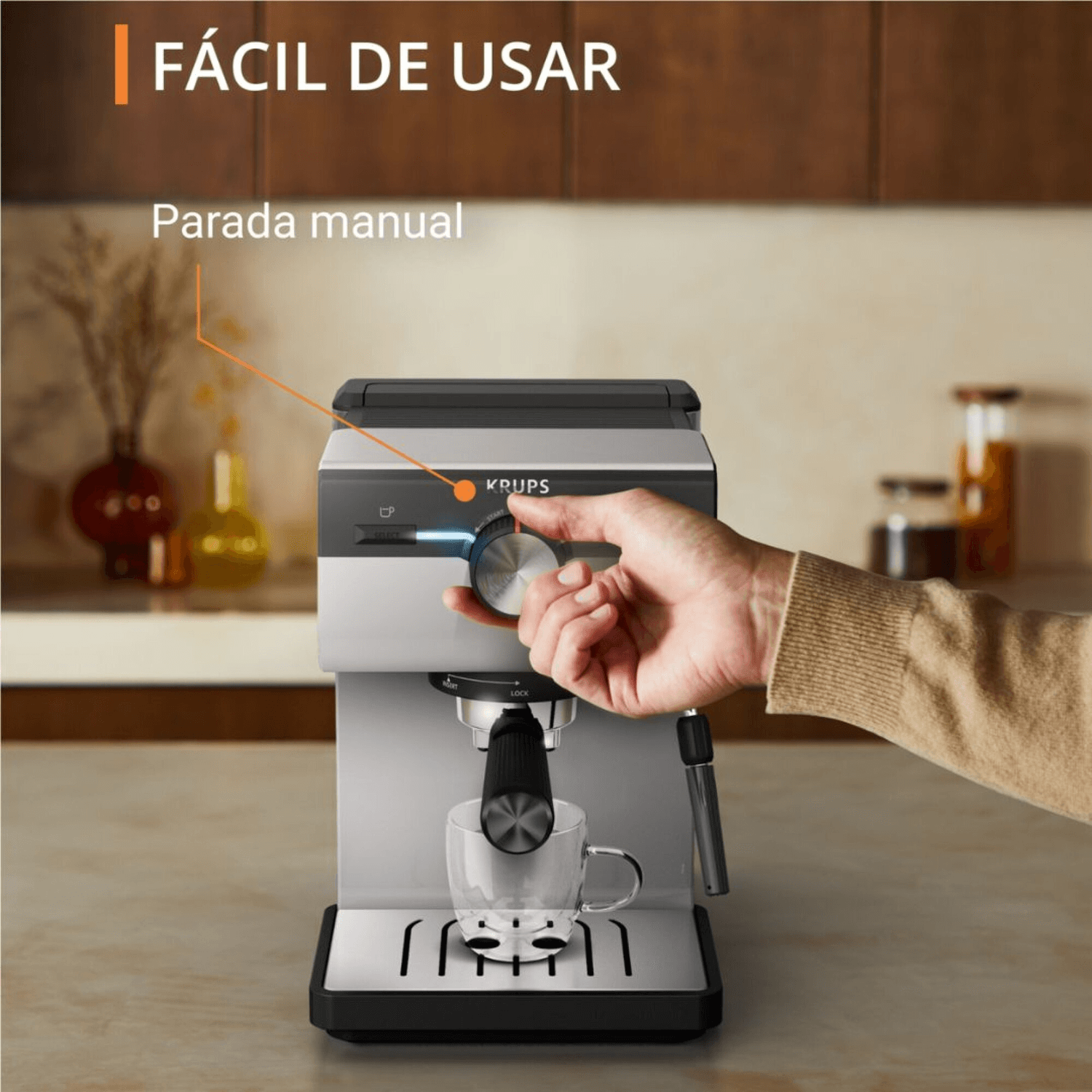 Selector manual de la cafetera Krups XP381B10