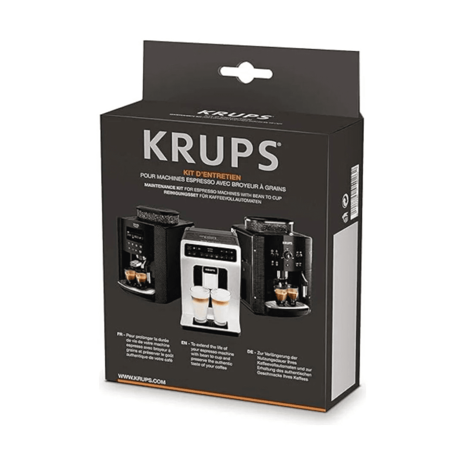 Caja del kit de limpieza y mantenimiento Krups XS530010 para cafeteras