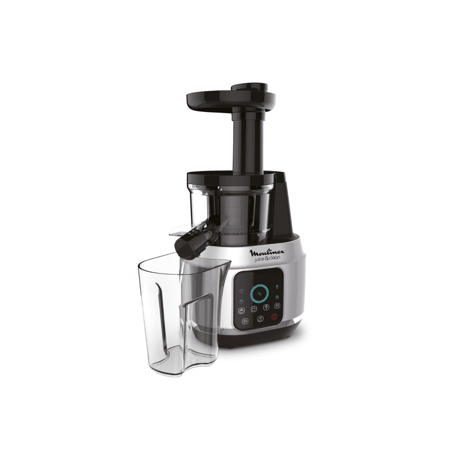 Juguera de prensado en frío Moulinex Juice & Clean ZU420E10 con su jarra de jugo