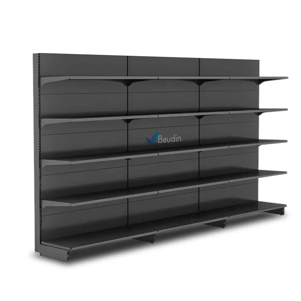 Góndola Modelo 60K armada con módulo Inicial y Adicional para retail