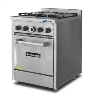 Cocina Industrial 4 Hornallas Venancio Don Bidone Acero Inoxidable Med