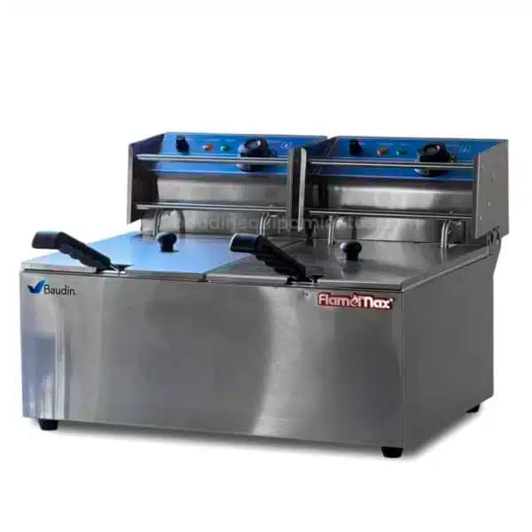 Freidor Eléctrico 2 cubas de 10 Litros Flamemax HEF-89