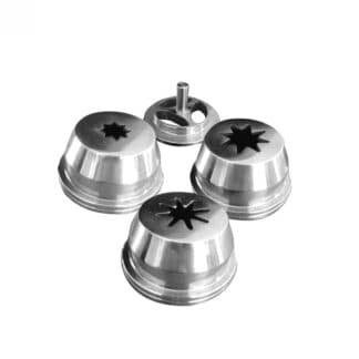 Set de 4 Punteros para churros de Acero Inoxidable compatibles con embutidoras Kuma