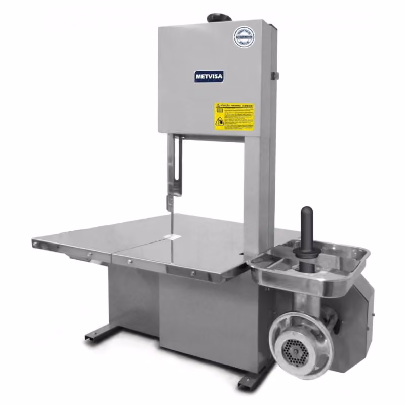 Sierra para Carnes con Picadora de Mesa 1/2 HP Metvisa SFP8L