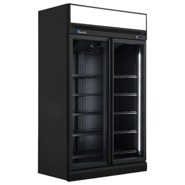 Visicooler Dos Puertas Vidirio Comercial Heladera Botellero Iccold FC-DD126A negro