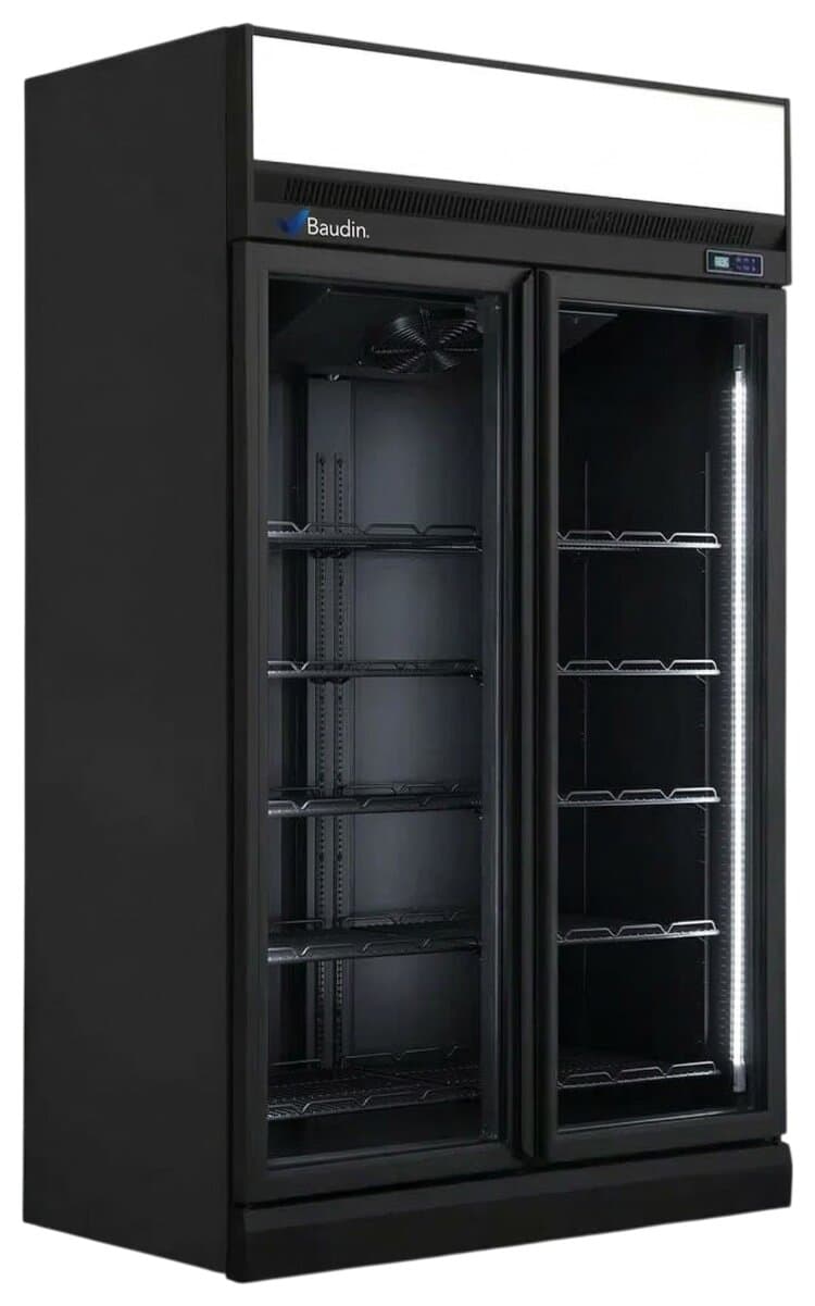 Visicooler Dos Puertas Vidirio Comercial Heladera Botellero Iccold FC-DD126A negro