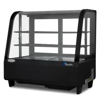 Vitrina Sobre Mostrador Refrigerada 100 Litros Kuma CW-100 Vidrio Curvo Color Negro Baudin Principal