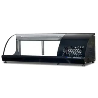 Vitrina Sobre Mostrador Refrigerada para Sushi Gelopar GRVB-120 Negra Baudin Full
