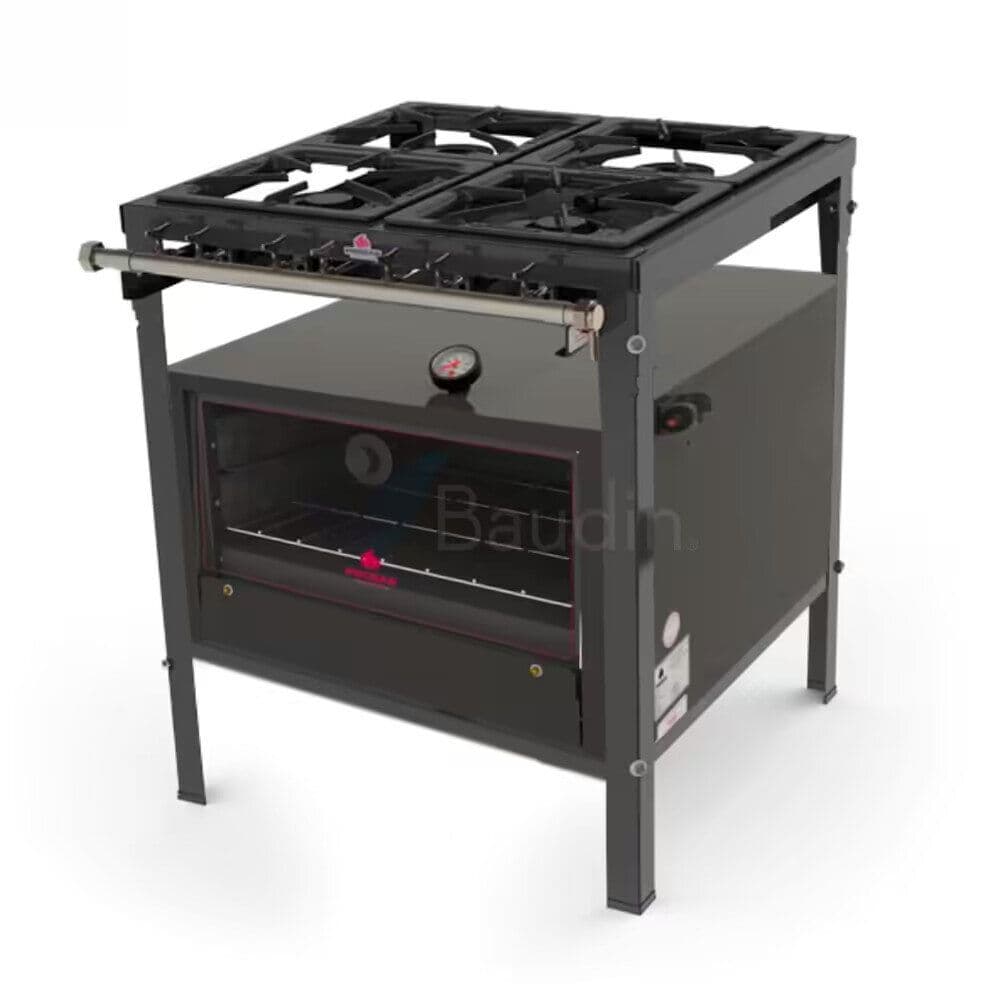 Anafe 4 hornallas Horno piso de piedra | PMS-400 + FSP-6800AT