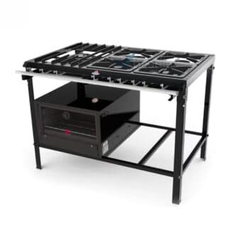 Anafe 5 hornallas Horno Piso de Piedra | Progas PMS-510 + FSP-6800AT