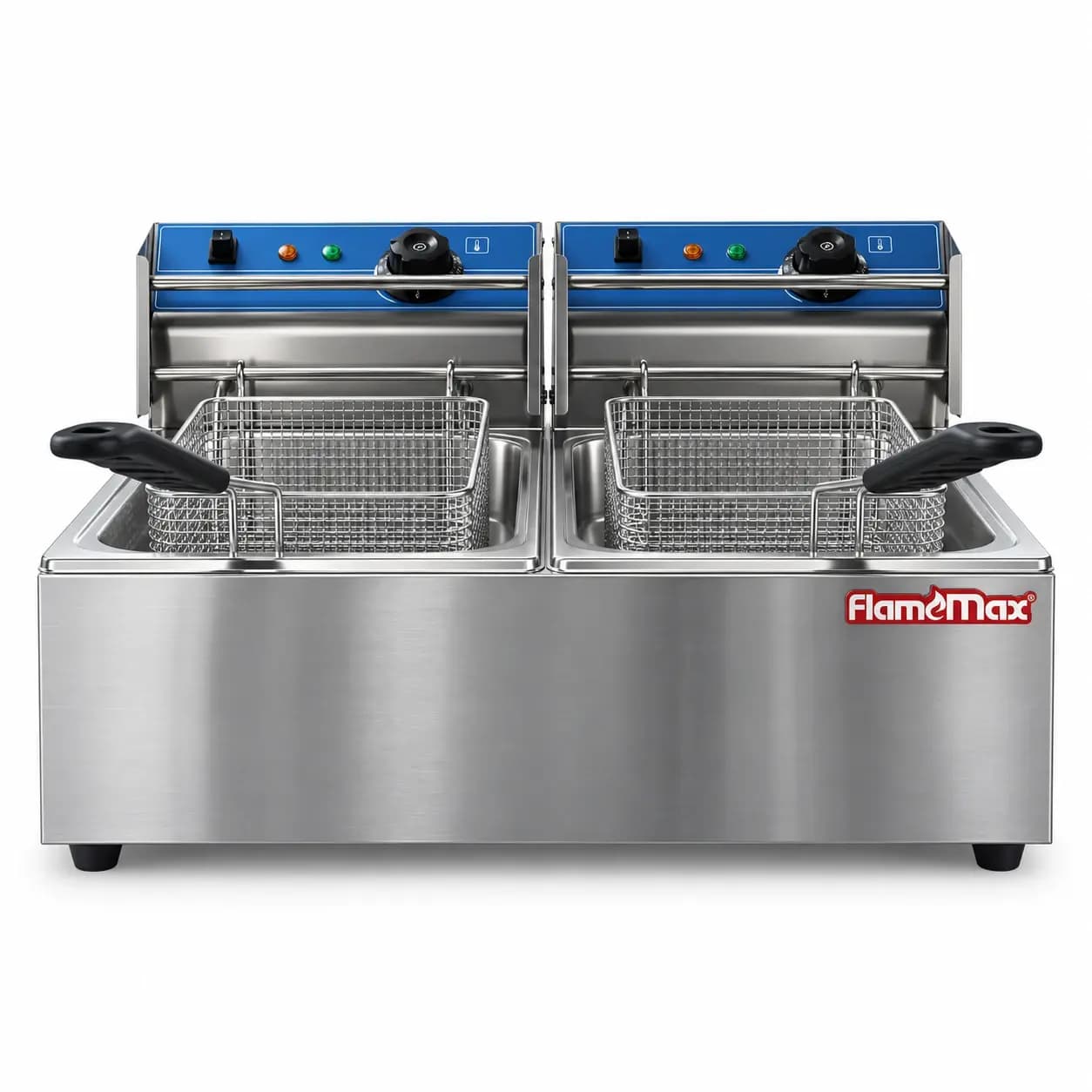 Freidor doble eléctrico Flamemax HEF-82, vista frontal