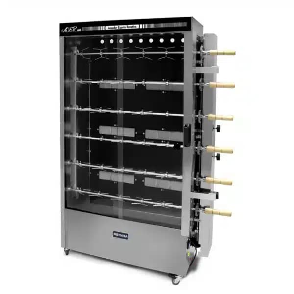 Spiedo para 30 Pollos con 6 espadas Metvisa ASER-60