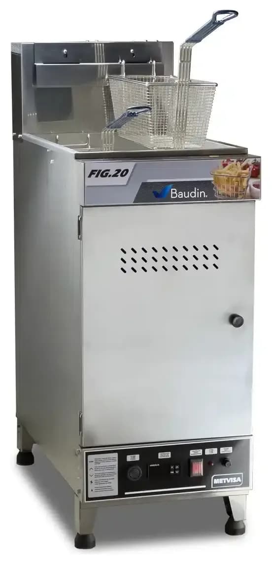 Freidor a gas 20 Litros Metvisa FIG.20 con Controlador Digital Principal